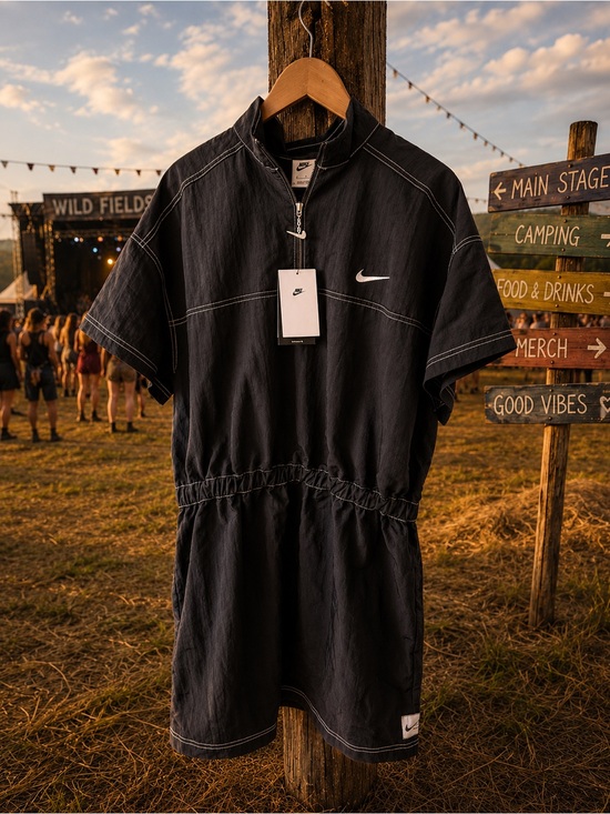 Nike Dresses & Skirts - Nike Swooshwear Oversized Quarter Zip Dress XL NWT Black